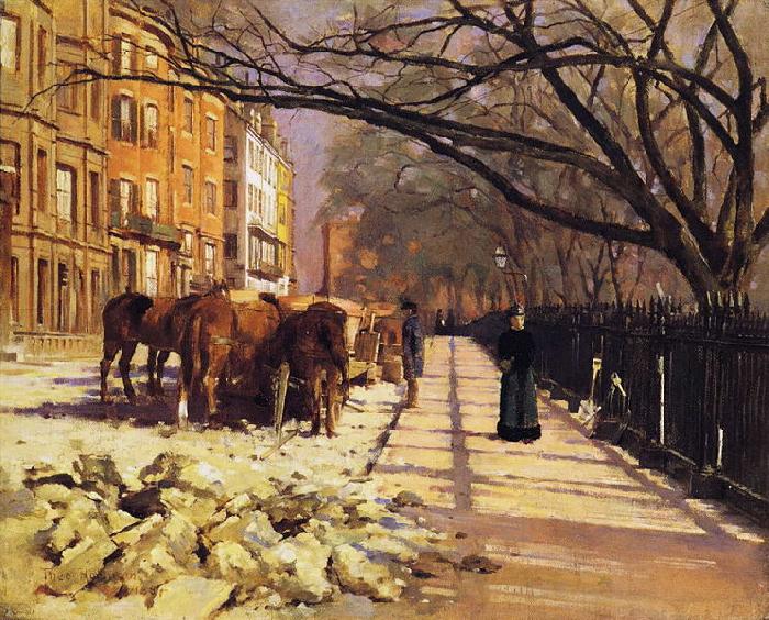 Theodore Robinson Beacon Street Boston Germany oil painting art